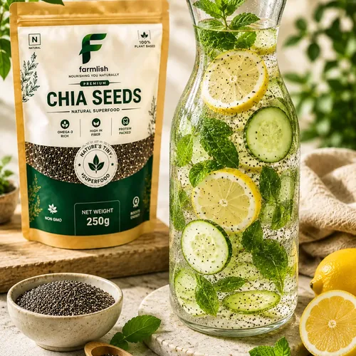 Chia seed detox water with lemon